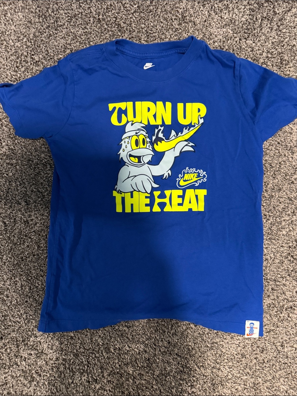 Nike Royal Blue Tee with Yellow & White Graphic